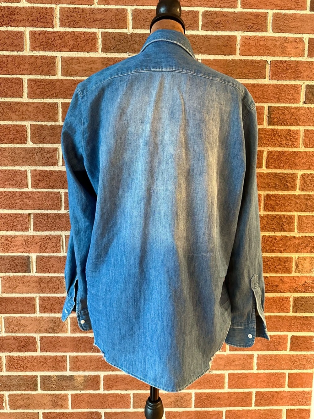 Frank & Eileen Denim Button-Up Collared Long Sleeve Blue Women's, Size XS - Picture 6 of 10